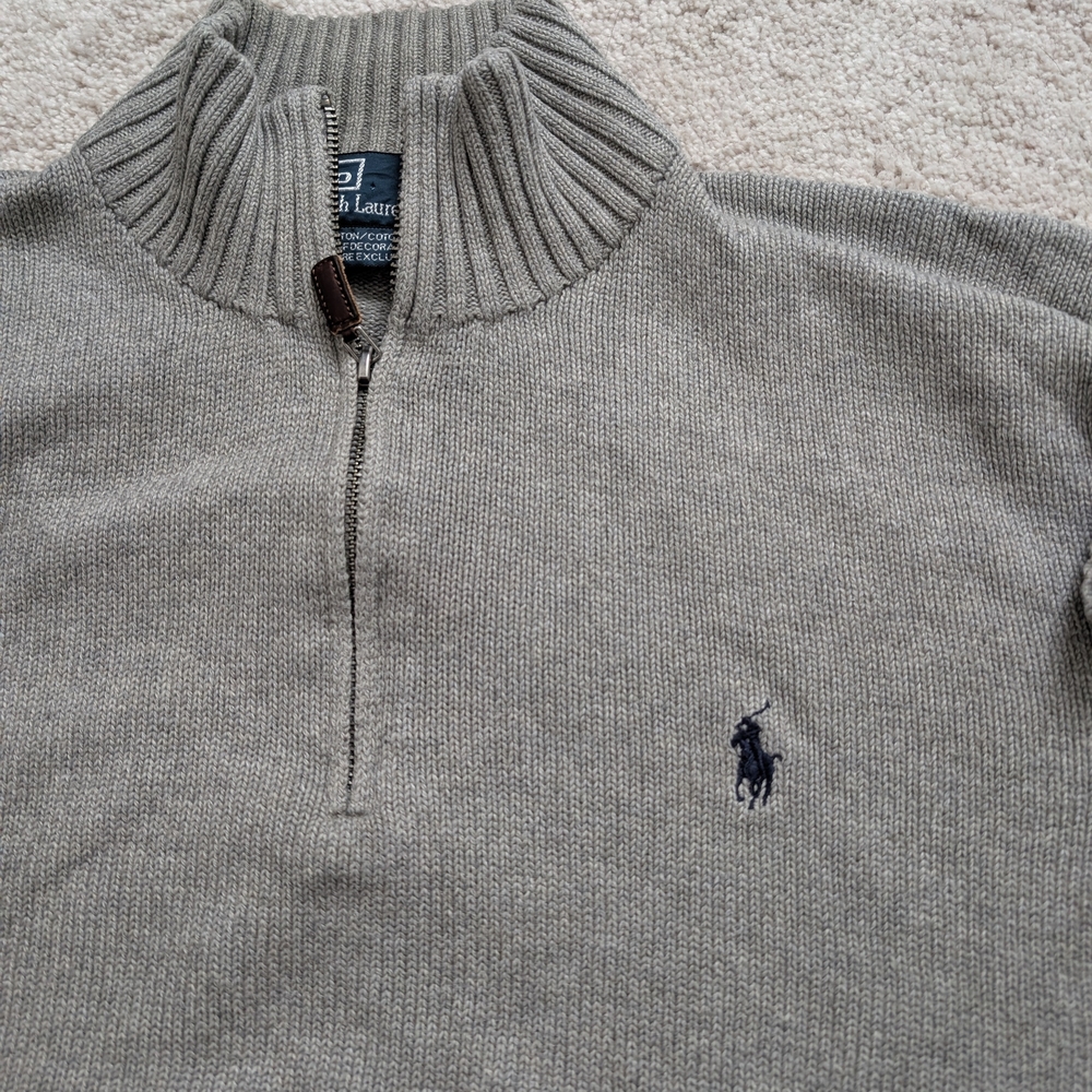 Vintage Ralph Lauren Men's Quarter-Zip Sweater